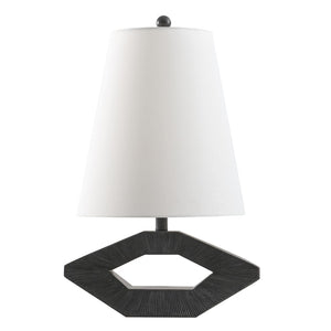 Safavieh Praia, 24.75 Inch, Black, Resin Table Lamp White Shade  Tbl4588a