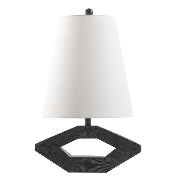 Safavieh Praia, 24.75 Inch, Black, Resin Table Lamp White Shade  Tbl4588a