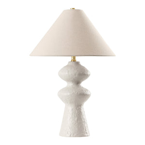 Safavieh Keira, 25.25" Ceramic Table Lamp With Oatmeal Fabric Drum Shade — Warm Diffused Light For Modern Spaces TBL4590A