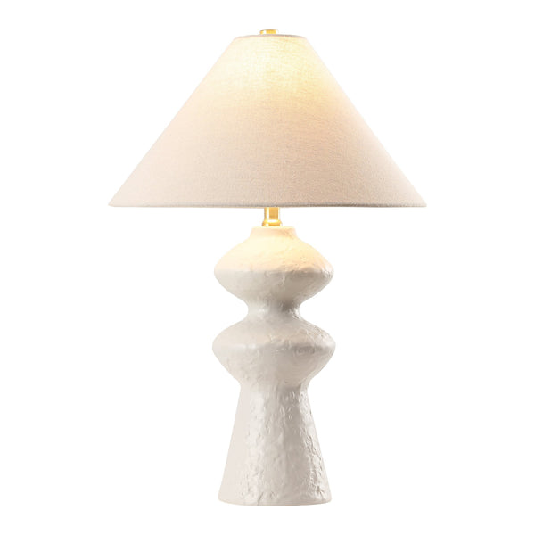 Safavieh Keira, 25.25" Ceramic Table Lamp With Oatmeal Fabric Drum Shade — Warm Diffused Light For Modern Spaces TBL4590A