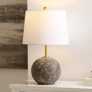 Safavieh CLA, Modern Grey Washed Concrete Table Lamp with Brass Accents - Elegant Lighting for Any Space TBL4592A