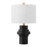 Safavieh Doni, 22 Inch, Black/Brass, Ceramic Table Lamp TBL4593A Black / Brass Gold