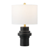 Safavieh Doni, 22 Inch, Black/Brass, Ceramic Table Lamp TBL4593A Black / Brass Gold