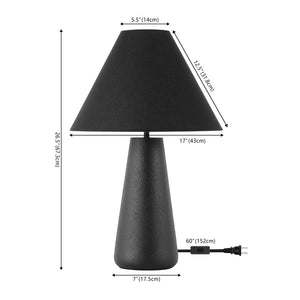 Safavieh Piper, 27 Inch, Black, Resin Table Lamp Black Shade  Tbl4594a