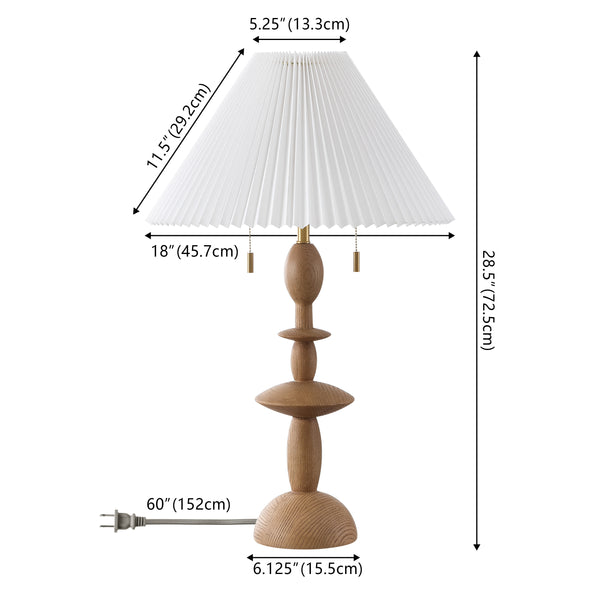 Safavieh Mensy, 28.5 Inch Natural Resin Table Lamp - Elegant Design For Warm Ambiance In Any Room Natural Resin Body ,Fabric Shade Tbl4595a