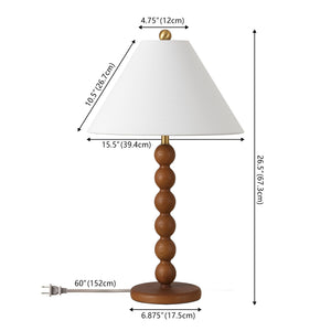 Safavieh Sanne, 26.5-inch Elegant Natural Resin Table Lamp - Stylish Lighting For Cozy Home Décor Spaces Natural Resin Body ,Fabric Shade Tbl4597a