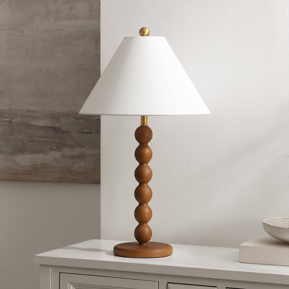 Safavieh Sanne, 26.5-inch Elegant Natural Resin Table Lamp - Stylish Lighting For Cozy Home Décor Spaces Natural Resin Body ,Fabric Shade Tbl4597a