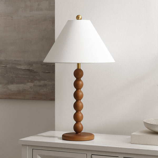 Safavieh Sanne, 26.5-inch Elegant Natural Resin Table Lamp - Stylish Lighting For Cozy Home Décor Spaces Natural Resin Body ,Fabric Shade Tbl4597a