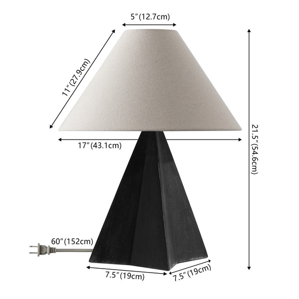 Safavieh Renzo, 21.5 Inch, Black, Resin Table Lamp TBL4598A Anqitue Black