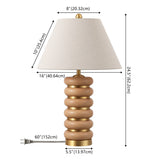 Safavieh Selene, 25 Inch, Light Brown/Brass, Resin/Metal Table Lamp TBL4600A Light Brown/Brass Gold