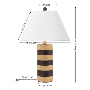 Safavieh SHEA, 24 Inch Light & Dark Brown Resin Table Lamp - Stylish Accent for Living Room & Bedroom Decor TBL4603A