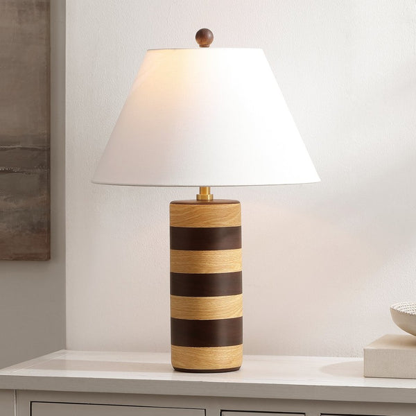Safavieh SHEA, 24 Inch Light & Dark Brown Resin Table Lamp - Stylish Accent for Living Room & Bedroom Decor TBL4603A