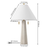 Safavieh Irena, 26 Inch, White Washed/Gold, Resin/Metal Table Lamp TBL4604A Washed White/Brass Gold