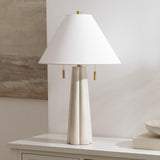 Safavieh Irena, 26 Inch, White Washed/Gold, Resin/Metal Table Lamp TBL4604A Washed White/Brass Gold