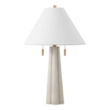 Safavieh Irena, 26 Inch, White Washed/Gold, Resin/Metal Table Lamp TBL4604A Washed White/Brass Gold