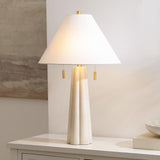 Safavieh Irena, 26 Inch, White Washed/Gold, Resin/Metal Table Lamp TBL4604A Washed White/Brass Gold