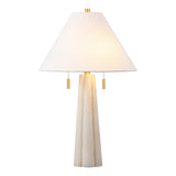 Safavieh Irena, 26 Inch, White Washed/Gold, Resin/Metal Table Lamp TBL4604A Washed White/Brass Gold