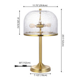 Safavieh Daye, 20.5 Inch, Clear/Brass, Glass/Metal Table Lamp Clear Shade Metal