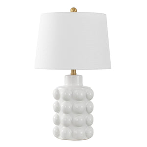 Safavieh Konny, 24 Inch, Antique White, Ceramic Table Lamp White Shade Ceramic