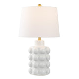 Safavieh Konny, 24 Inch, Antique White, Ceramic Table Lamp White Shade Ceramic