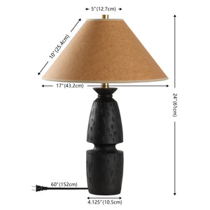 Safavieh Sola, 24 Inch Black/Camel Resin Table Lamp - Modern Design For Cozy Lighting & Home Elegance Black ,Camel Resin Body ,Paper Shade Tbl4609a
