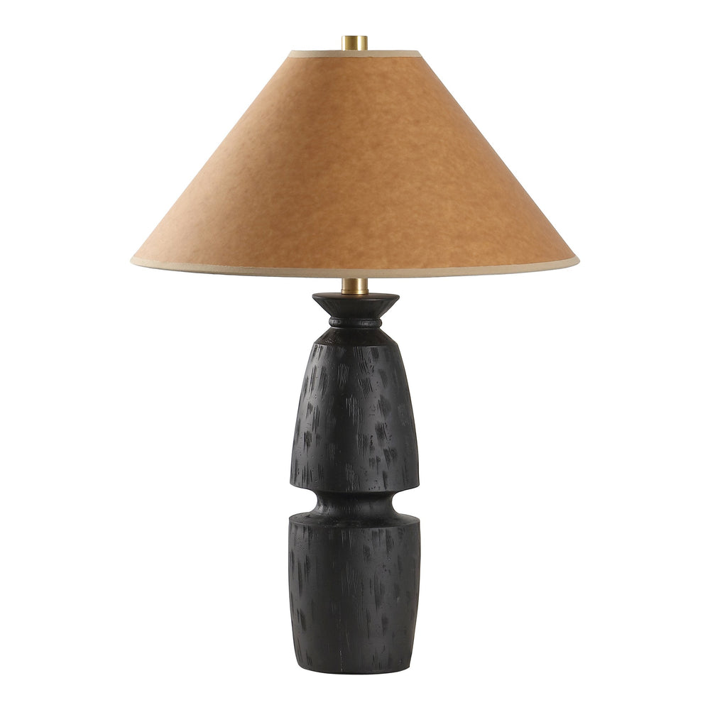 Safavieh Sola, 24 Inch Black/Camel Resin Table Lamp - Modern Design For Cozy Lighting & Home Elegance Black ,Camel Resin Body ,Paper Shade Tbl4609a