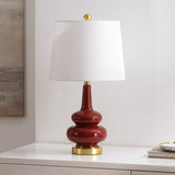 Evie, 23 Inch, Cranberry, Ceramic Table Lamp