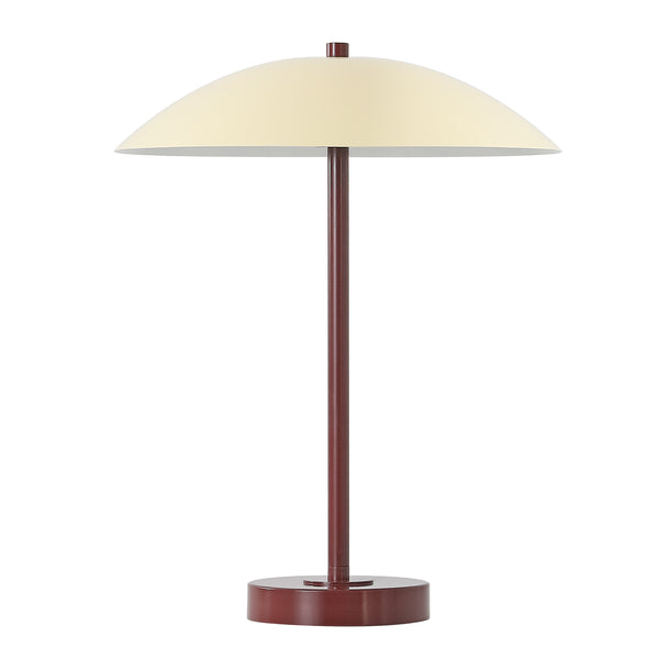 Safavieh Stassi, 16 Inch, Red/Cream, Metal Table Lamp Cream Shade Metal