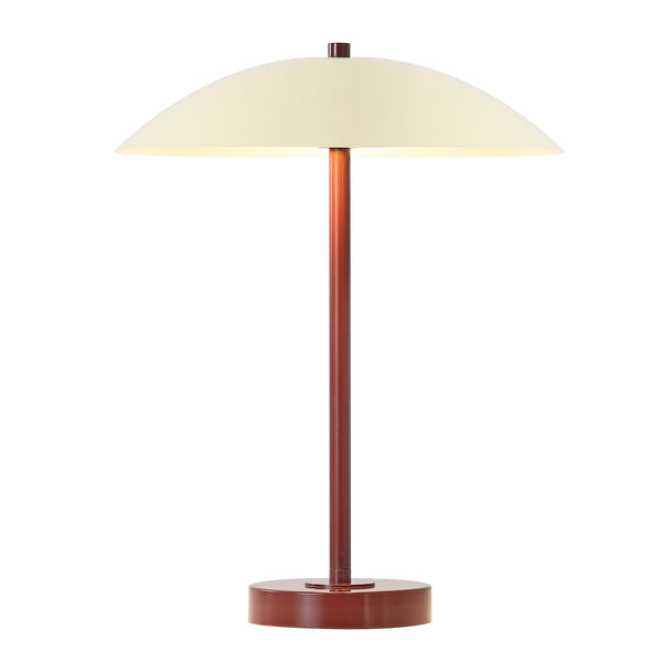 Safavieh Stassi, 16 Inch, Red/Cream, Metal Table Lamp Cream Shade Metal