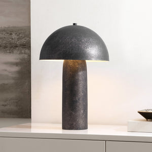 Safavieh Kenny, 21.25" Antique Black Resin And Metal Table Lamp — Sculpted Classic-Modern Bedside Light For Reading TBL4618A