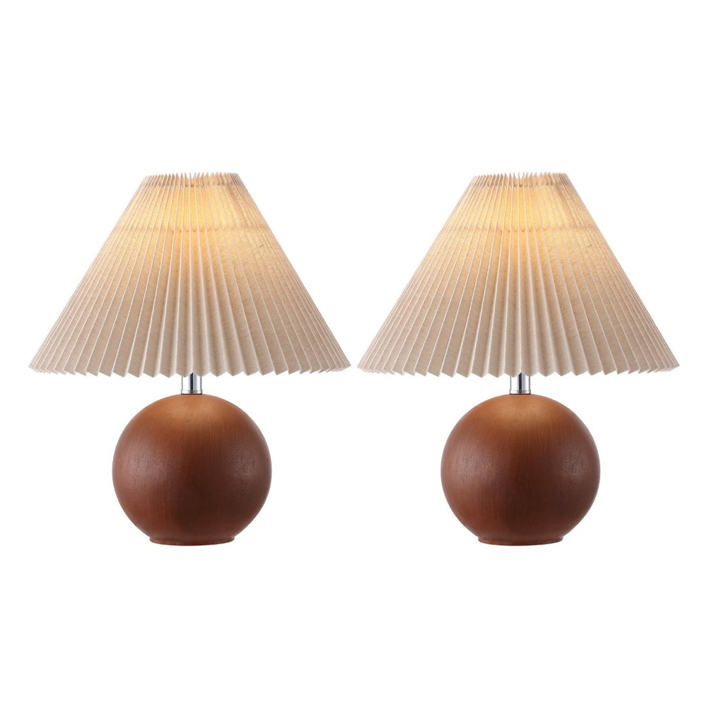 Safavieh RORY, Elegant Dark Walnut Table Lamp Set of 2 - Timeless Design for Cozy Illumination & Style TBL4629A-SET2