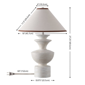 Safavieh Esme, Elegant 27-inch Antique White Resin Table Lamp With Fabric Shade For Cozy Home Decor Antique White Resin Body ,Fabric Shade Tbl4646a