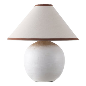 Safavieh Daneela, 18-inch White Ceramic Table Lamp - Modern Elegance For Cozy Ambiance In Any Room White Ceramic Body ,Fabric Shade Tbl4647a