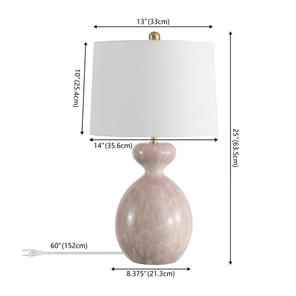 Safavieh Marialla, 25 Inch Ivory Ceramic Table Lamp - Elegant Lighting For A Warm And Inviting Home Atmosphere Ivory Ceramic Body ,Fabric Shade Tbl4649a