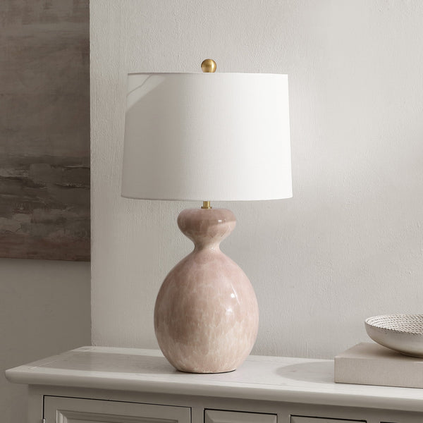 Safavieh Marialla, 25 Inch Ivory Ceramic Table Lamp - Elegant Lighting For A Warm And Inviting Home Atmosphere Ivory Ceramic Body ,Fabric Shade Tbl4649a