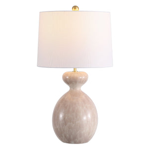 Safavieh Marialla, 25 Inch Ivory Ceramic Table Lamp - Elegant Lighting For A Warm And Inviting Home Atmosphere Ivory Ceramic Body ,Fabric Shade Tbl4649a