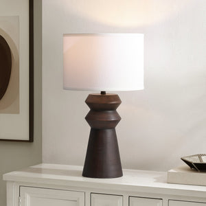 Safavieh Monika, 25 Inch Antique Black Resin Table Lamp - Elegant Lighting For Timeless Home Decor Antique Black Resin Body ,Fabric Shade Tbl4650a