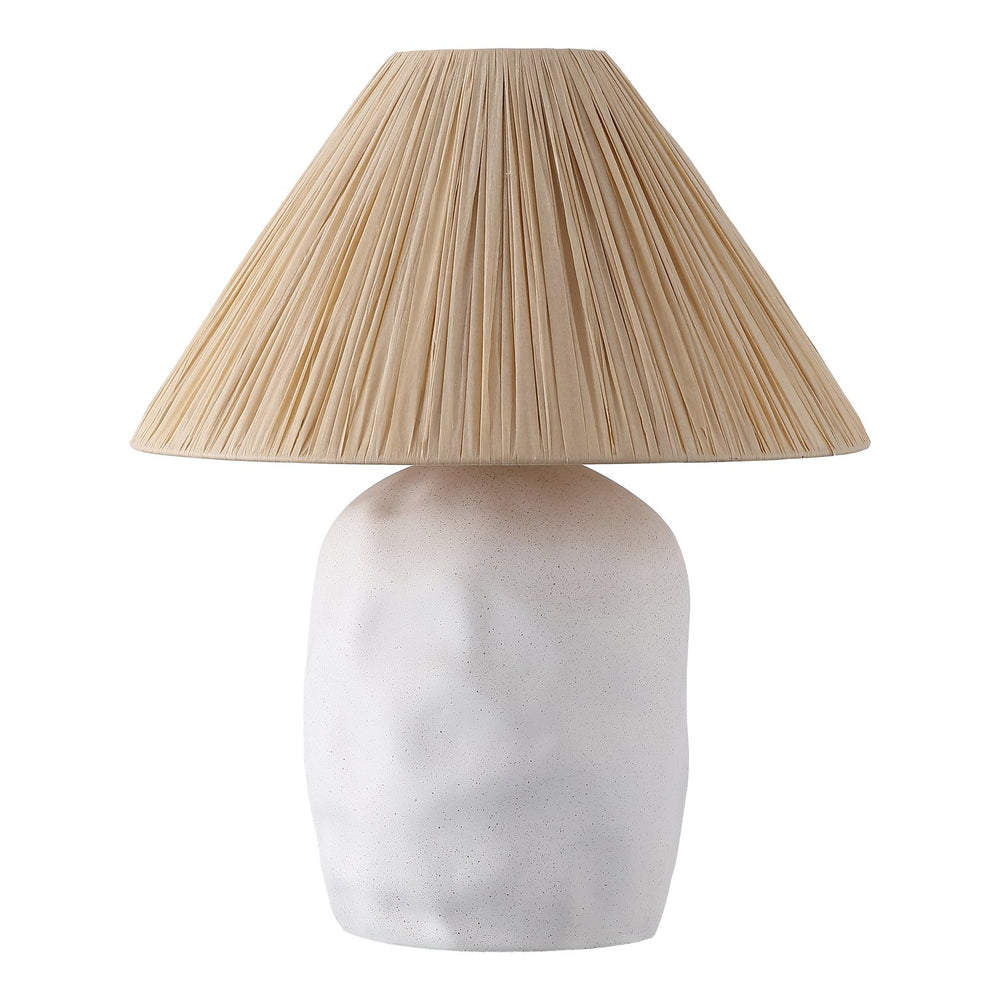 Safavieh Leola, 21 Inch Cream & Natural Table Lamp - Elegant Resin/Rattan Design For Modern Home Decor Cream ,Natural Resin Body ,Fabric Shade Tbl4652a