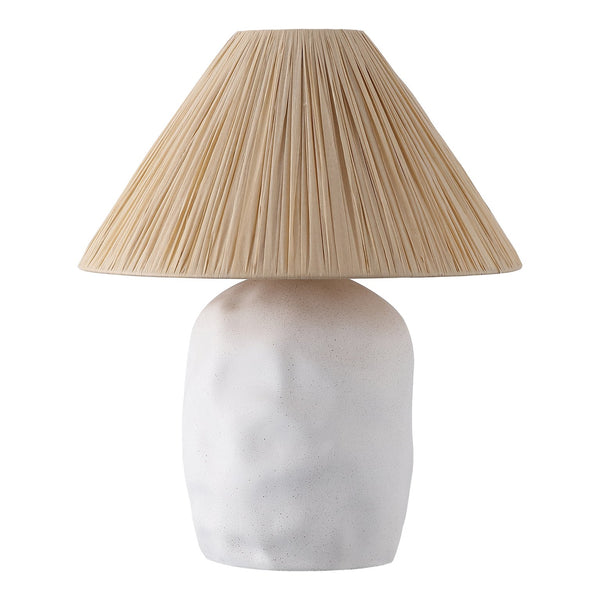 Safavieh Leola, 21 Inch Cream & Natural Table Lamp - Elegant Resin/Rattan Design For Modern Home Decor Cream ,Natural Resin Body ,Fabric Shade Tbl4652a