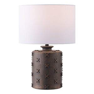 Safavieh Ranae, 21 Inch Antique Dark Brown Resin Table Lamp – Elegant Lighting For Cozy Home Decor Antique Brown Resin Body ,Fabric Shade Tbl4653a