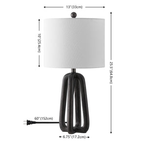 Safavieh Anine, 25-inch Black Resin Table Lamp - Modern Elegance With Soft Ambient Glow For Any Space Black Resin Body ,Fabric Shade Tbl4654a
