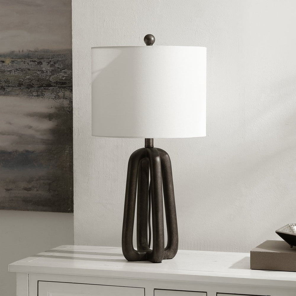 Safavieh Anine, 25-inch Black Resin Table Lamp - Modern Elegance With Soft Ambient Glow For Any Space Black Resin Body ,Fabric Shade Tbl4654a
