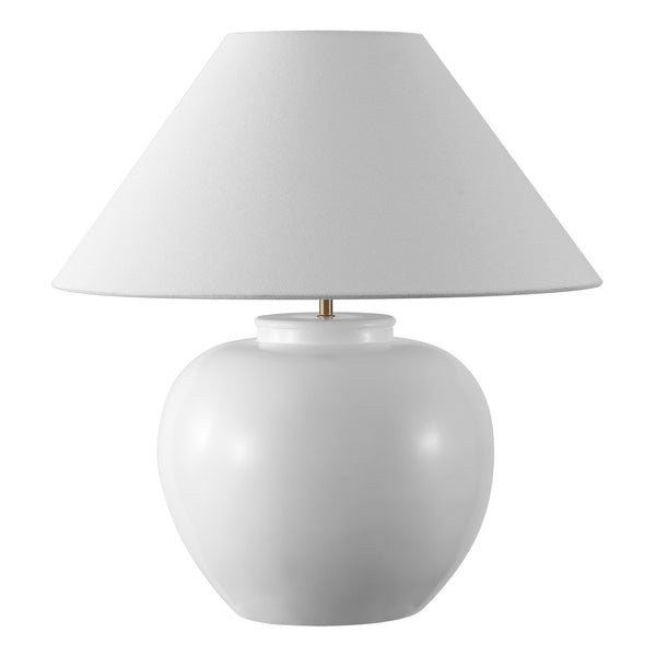 Safavieh Korie, 21-inch White Ceramic Table Lamp - Elegant Design For Timeless Home Decor & Sophisticated Illumination White Resin Body ,Fabric Shade Tbl4657a