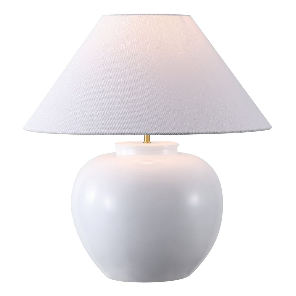 Safavieh KORIE, 21-Inch White Ceramic Table Lamp – Elegant Design for Any Room, Perfect for Modern & Classic Decor TBL4657A