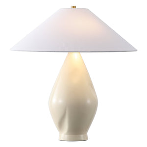 Safavieh Jianna, 21.5 Inch Beige Resin Table Lamp - Elegant Home Lighting For Cozy Ambiance & Style Beige Resin Body ,Fabric Shade Tbl4659a