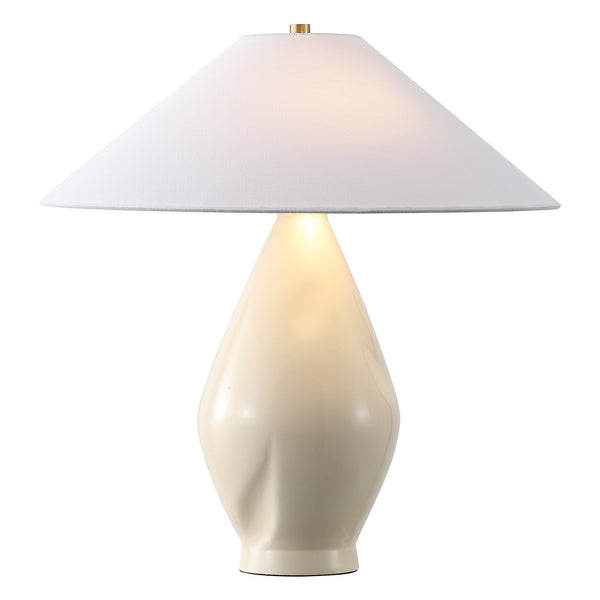 Safavieh Jianna, 21.5 Inch Beige Resin Table Lamp - Elegant Home Lighting For Cozy Ambiance & Style Beige Resin Body ,Fabric Shade Tbl4659a