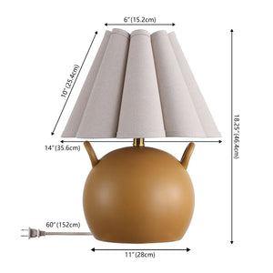 Safavieh Demi, 18.5-inch Brown Ceramic Table Lamp - Elegant Design For Modern & Traditional Home Decor Brown Ceramic Body ,Fabric Shade Tbl4661a