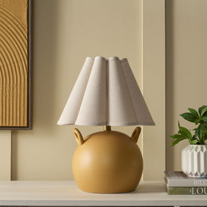 Safavieh Demi, 18.5-inch Brown Ceramic Table Lamp - Elegant Design For Modern & Traditional Home Decor Brown Ceramic Body ,Fabric Shade Tbl4661a