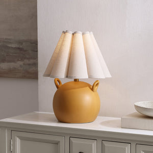 Safavieh Demi, 18.5-inch Brown Ceramic Table Lamp - Elegant Design For Modern & Traditional Home Decor Brown Ceramic Body ,Fabric Shade Tbl4661a