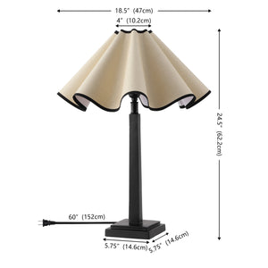 Safavieh Monika, 24.5-Inch Resin Table Lamp With Natural Rattan Shade — Black Base, Warm Ambient Glow For Living Spaces TBL4663A